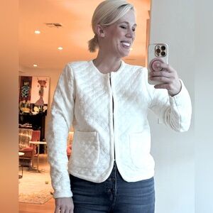 J. Crew NWT Women Ivory White GORGEOUS Jacket Size Small Outerwear Coat Quilted
